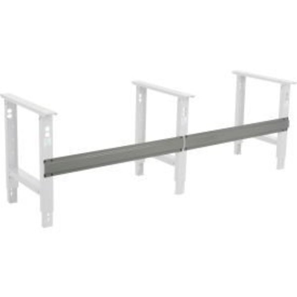 Global Equipment Workbench Steel Stringer For C Channel Adj Leg   Fixed Height, 96"W, Gray 706442